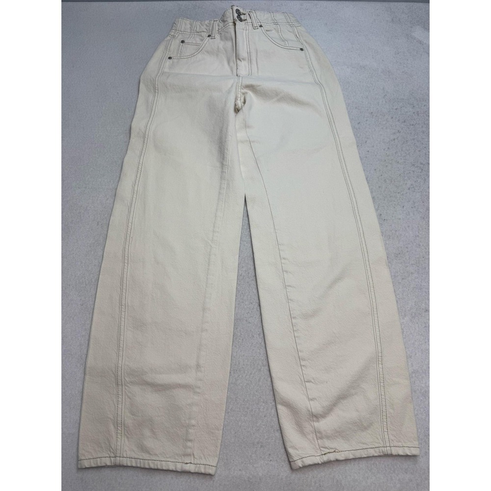 Free‎ People We The Free Aster Straight Jeans Women's 28 Cream High Rise Denim